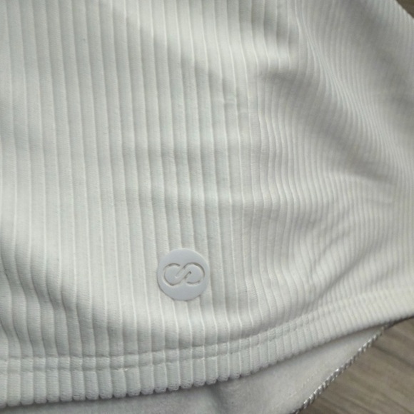 CALIA Size XXS White Ribbed One-Shoulder Top - Picture 8 of 10